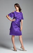 Daymor Couture - Bateau Neck A-line Dress 455