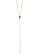 Rachael Ryen - Gemstone Lariat Necklace Jade