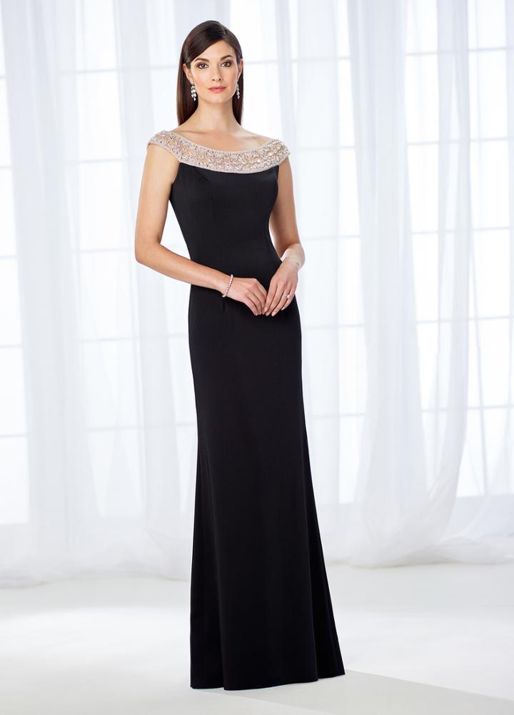 Cameron Blake - 118663 Ornate Beaded Neckline Evening Gown