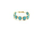 Tresor Collection - Gemstone Stackable Ring Band In 18k Yellow Gold Turquoise