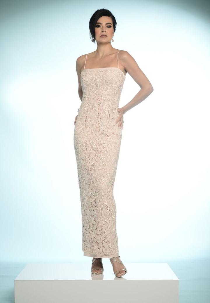 Daymor Couture - 1114 Floral Lace Sheath Dress