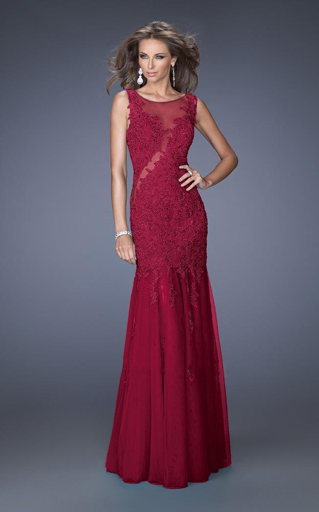 La Femme - 19420 Illusion Panel Lace Mermaid Gown