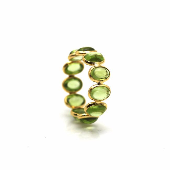 Tresor Collection - Peridot Stackable Ring Bands In 18k Yellow Gold M5402pd