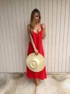 Tysa - Long Perfect Dress In Summer Red