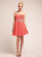 Cinderella Divine - Strapless Twisted Ruched Sweetheart A-line Dress