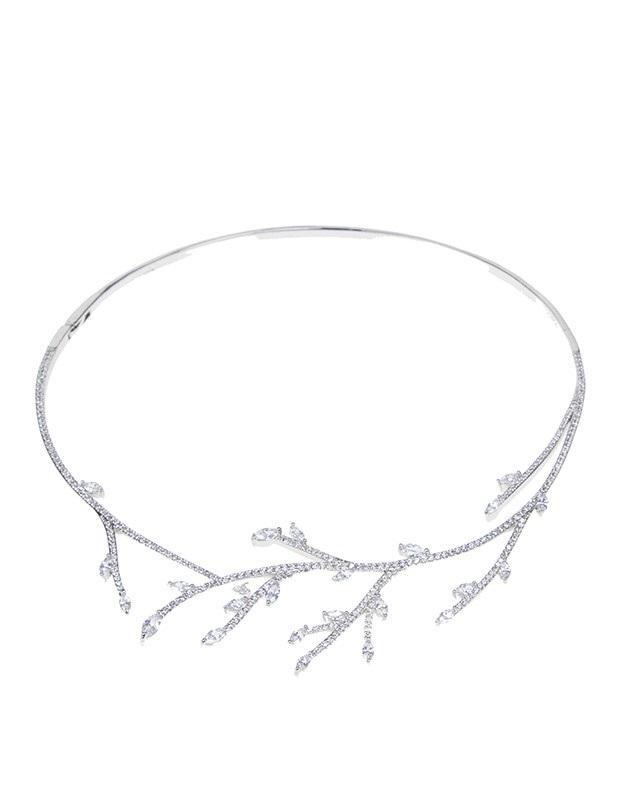 Cz By Kenneth Jay Lane - Branch Collar Necklace