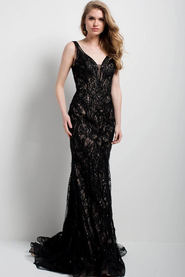 Jovani - 58121 Embellished Sleeveless Sheath Dress