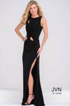 Jovani - Fitted High Slit Long Prom Dress Jvn3062