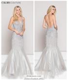 Colors Couture - J053 Embellished Halter Mermaid Dress