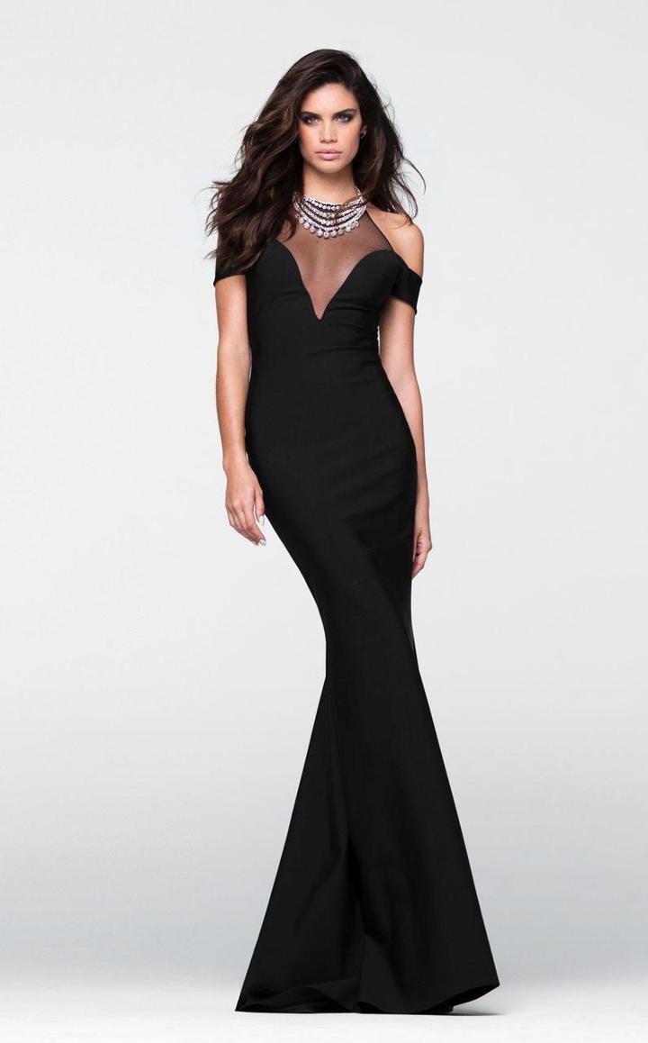 Tarik Ediz - Crystal Accented Trumpet Dress 50028