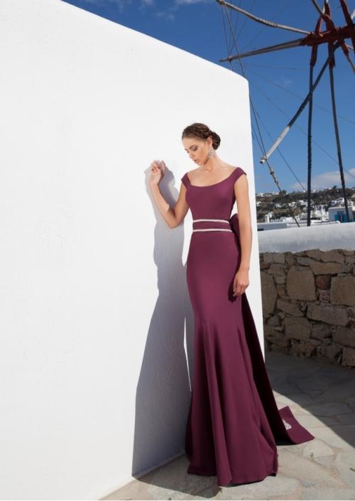 Tarik Ediz - Beaded Scoop Neck Dress 92615