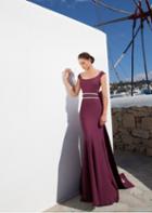 Tarik Ediz - Beaded Scoop Neck Dress 92615