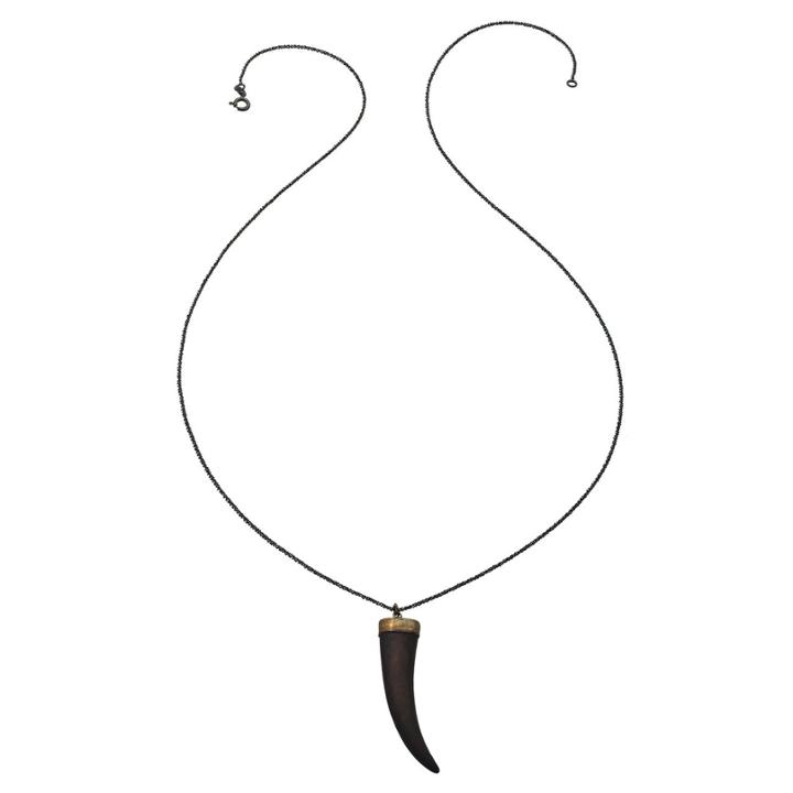 Heather Hawkins - Kiss Necklace In Black Horn