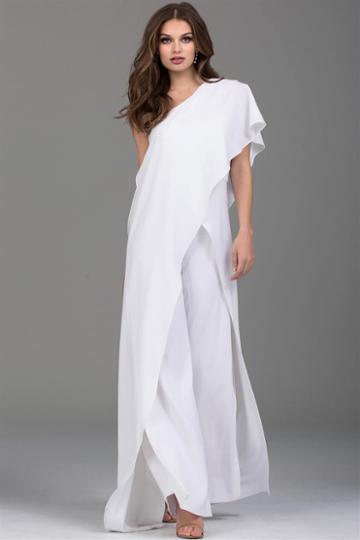 Jovani - 54787 Draped Asymmetric Jumpsuit