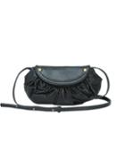Mofe Handbags - Bijou Crescent Crossbody Bag & Clutch Black/brass / Genuine Leather