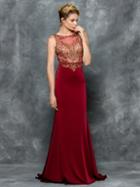 Colors Dress - 1649 Sleeveless Beaded Trumpet Gown