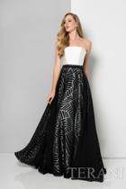 Terani Evening - Strapless Printed A-line Gown 1712e3287