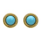 Ben-amun - St. Tropez Button Earrings In Turquoise