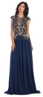 Astonishing Laced Deep V-neck A-line Gown