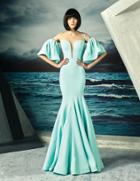 Mnm Couture - Illusion Bateau Neck Mermaid Dress G0813