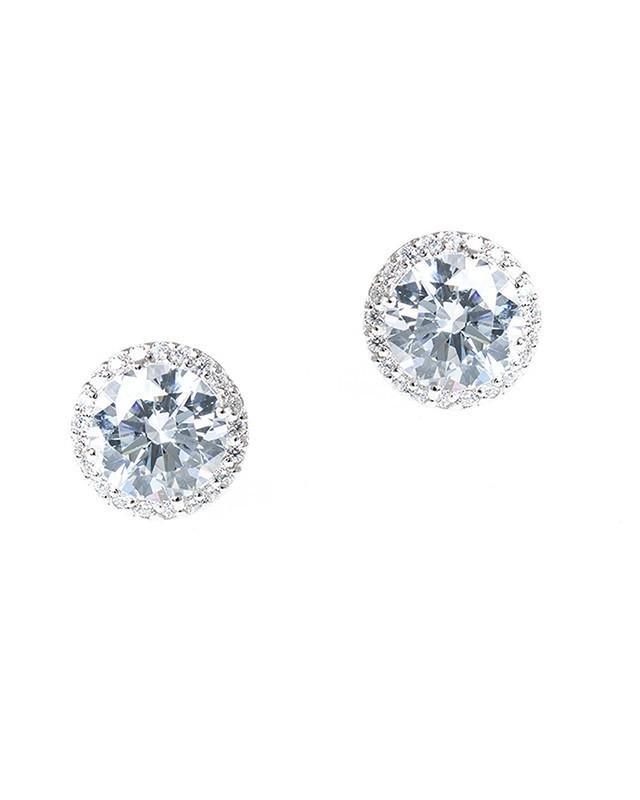 Cz By Kenneth Jay Lane - Round Diamond Simulant Studs