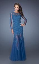 La Femme - 19343 Long Sleeve Lace Evening Dress