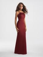 Madison James - 18-713 Suede Square Sheath Dress