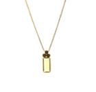 Tresor Collection - Aquamarine Rectangular And Champagne Diamond Necklace In 18k Yellow Gold