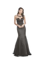 Aspeed - L1538 Sheer Fitted Trumpet Evening Gown