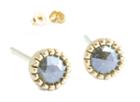 Nina Nguyen Jewelry - Rose Cut Solitaire Diamond 18k Gold Studs