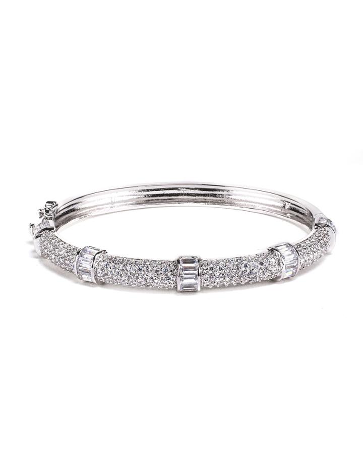 Cz By Kenneth Jay Lane - Bombe Hinged Bangle