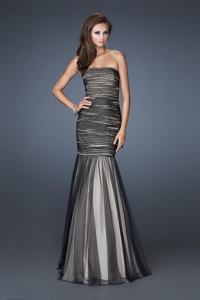La Femme - 18372 Embellished Strapless Trumpet Gown