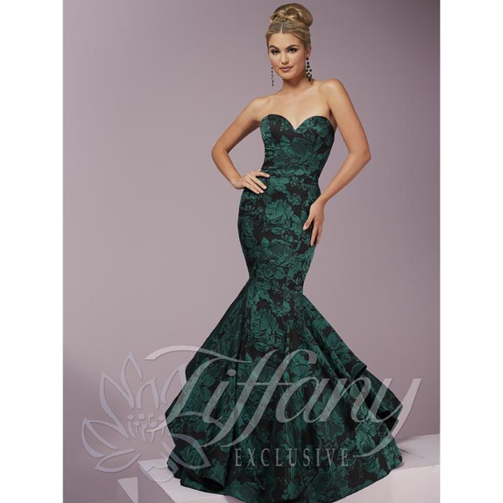 Tiffany Designs - Printed Fitted Dress 46105
