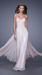 La Femme - 20535 Beaded Lace Chiffon Gown