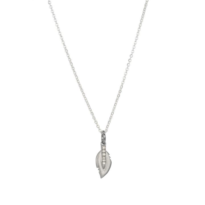 Teri Jon - Brooklyn Diamond Small Leaf Necklace