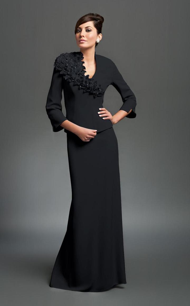 Daymor Couture - 211 Ruffle Accented Sheath Dress