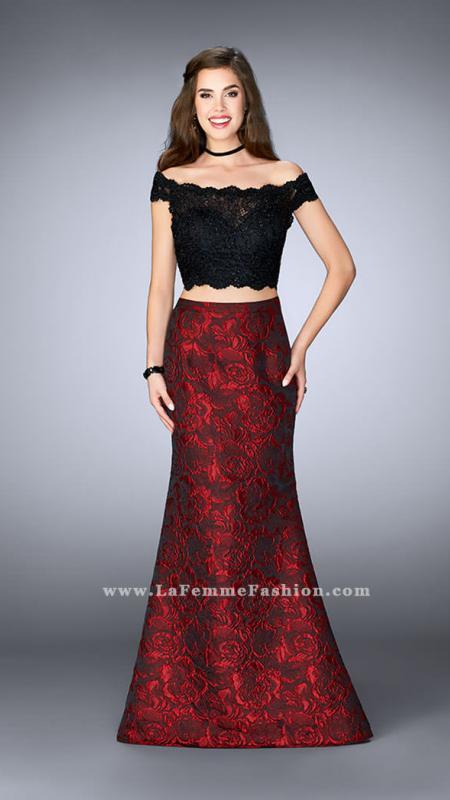 Gigi - Ravishing Off The Shoulder Two-piece Mermaid Dress 24646