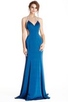 Aspeed - L1863 Embellished Illusion Jewel Neck Evening Dress