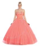 Princess-inspired Floral Jeweled Sweetheart Ball Gown