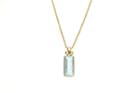 Tresor Collection - 18k Yellow Gold Necklace With Aquamarine And Champagne Diamond