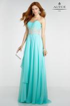 Alyce Paris Prom - 6519 Ruffled Sequined Sweetheart Chiffon Dress