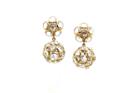 Tresor Collection - Rainbow Moonsont Sphere Ball Earring In 18k Yellow Gold