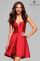 Faviana - 7860 Short Sweetheart Cocktail Dress With Overskirt