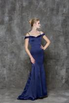 Glow By Colors - G715 Off Shoulder Cotele Gown