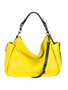 Mofe Handbags - Rhapsodic Slouchy Hobo Bag Yellow/black / Genuine Leather