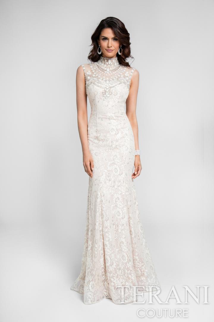 Terani Evening - Fabulous Beaded High Neck Mermaid Gown 1713e3666