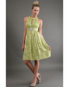 Kay Unger- Metallic Halter In Sage