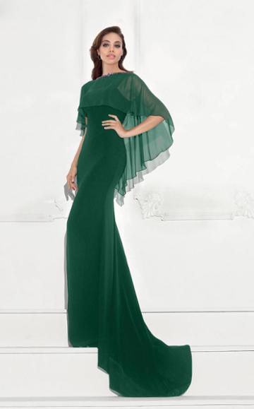 Tarik Ediz - 92749 Beaded Bateau Sheath Dress