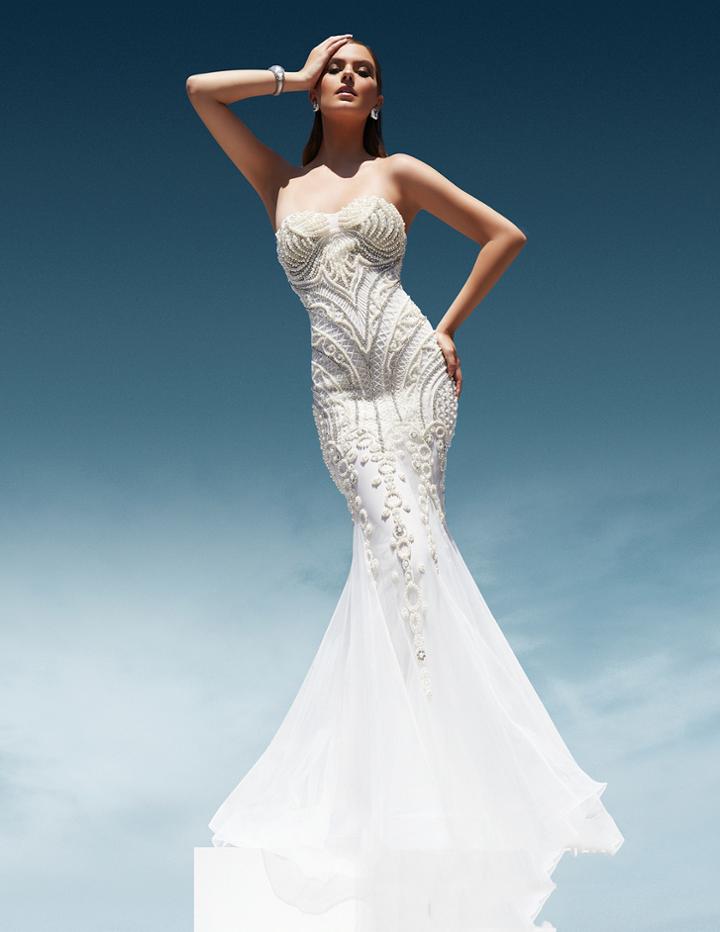 Terani Couture - Beaded Sweetheart Evening Gown 1611gl0463b