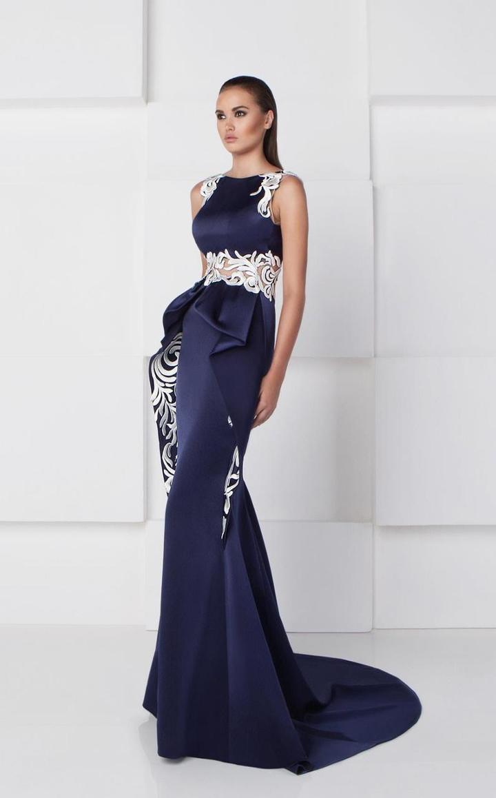 Saiid Kobeisy - Patterned Jewel Neck Gown 2777